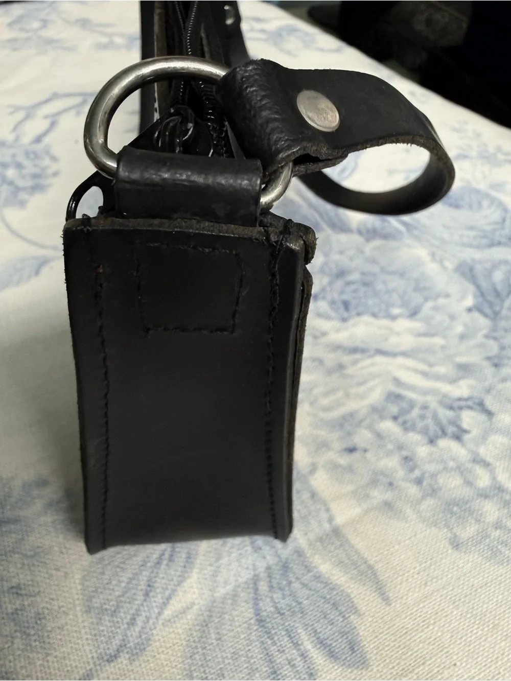 Black Leather Harley Davidson Men's Zip Wallet